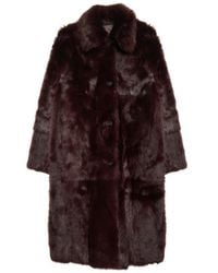 Akris - Ruth Genuine Shearling Reversible Long Coat - Lyst
