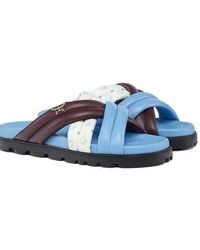MCM - Monogram Cross Sandals - Lyst