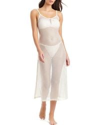 Sanctuary - Metallic Net Sheer Maxi Cover-Up Dress - Lyst