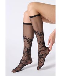 Oroblu - Seductive Lace Knee High Socks - Lyst