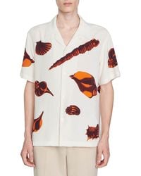 Sandro - Shells Print Short Sleeve Button-up Shirt - Lyst