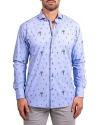 Maceoo - Einstein Stretch Ascension 0207 Eden Print Contemporary Fit Button-Up Shirt - Lyst