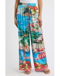 Kulani Kinis - Drawstring Wide Leg Resort Pants - Lyst