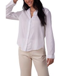 Bella Dahl - Tonal Stripe Cotton & Linen Button-up Shirt - Lyst