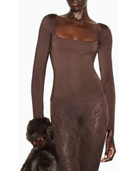 Skims - Smooth Layers Square Neck Long Sleeve Top - Lyst