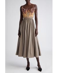 Altuzarra - Brigitte Dip Dyed Ruffle Cotton Dress - Lyst