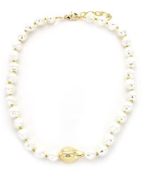 Panacea - Beaded Imitation Pearl Necklace - Lyst
