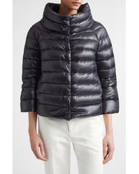 Herno - Shiny Short Hooded Down Puffer Jacket - Lyst