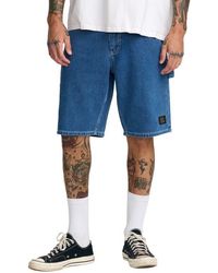 RVCA - Dayshift Denim Carpenter Shorts - Lyst