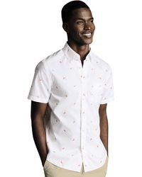 Charles Tyrwhitt - Slim Fit Multi Button-down Collar Non-iron Lobster Print Short Sleeve Shirt - Lyst