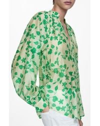 Mango - Semisheer Button-Up Shirt - Lyst