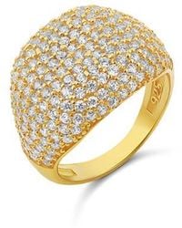 SHYMI - Cubic Zirconia Pavé Dome Signet Ring - Lyst