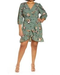 Vero Moda - Olga Floral Recycled Polyester Faux Wrap Dress - Lyst