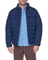 Levi's - Stand Collar Puffer Jacket - Lyst