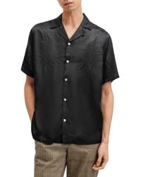 AllSaints - Aquila Embroidered Eagle Convertible Collar Camp Shirt - Lyst