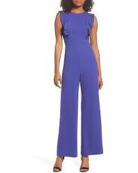 charles henry faux wrap jumpsuit