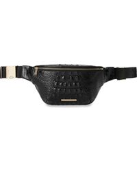 Brahmin - Hollis Croc Embossed Leather Sling Bag - Lyst