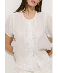 Alex Mill - Brittany Ruffle Pintuck Top - Lyst