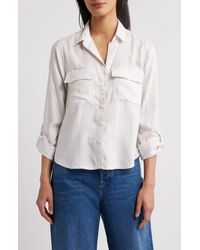 Beach Lunch Lounge - Fallon Crop Button-Up Shirt - Lyst