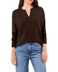 Vince Camuto - Drop Shoulder V-Neck Sweater - Lyst