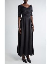 Altuzarra - Char Ruched Off The Shoulder Stretch Jersey Midi Dress - Lyst