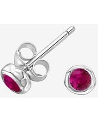 Dower & Hall - 3Mm Ruby Dewdrop Studs - Lyst