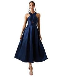 Coast - Halter Neck Fit & Flare Midi Dress - Lyst