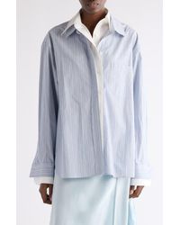 Acne Studios - Soublera Layered Stripe Button-Up Shirt - Lyst