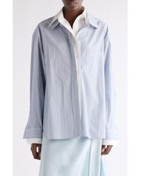Acne Studios - Soublera Layered Stripe Button-Up Shirt - Lyst