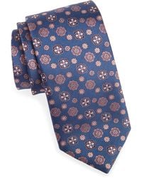 Canali - Floral Medallion Silk Tie - Lyst