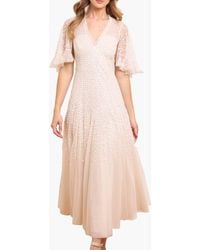 Needle & Thread - Dappled Sequin Cape Ankle Gown - Lyst