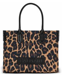 Balmain - B-Army 36 Leopard Print Tote Bag - Lyst
