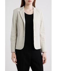Theory - Shrunken Linen Blend Jacket - Lyst