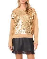 Vince Camuto - Paillette Crewneck Sweater - Lyst