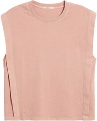 Sessun - Sessùn Orlando Pleat Shoulder Sleeveless T-shirt - Lyst