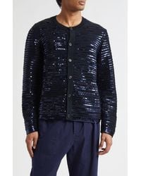 Bode - Sequin Spotlight Virgin Wool Cardigan - Lyst