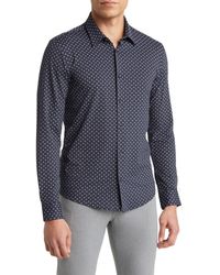BOSS - Roan Kent Stretch Recycled Polyamide Button-up Shirt - Lyst