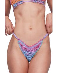 CAPITTANA - Kendall Crochet Trim Bikini Bottoms - Lyst