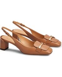 Tod's - Barretta Block Heel Slingback Pump - Lyst