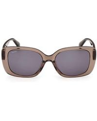 Max Mara - 55Mm Rectangular Sunglasses - Lyst