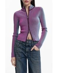 Desigual - Front Zip Rib Jacket - Lyst