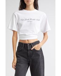 Sporty & Rich - Ny Health Club Cotton Graphic T-Shirt - Lyst