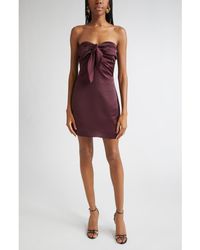 Ramy Brook - Orion Satin Bodice Strapless Minidress - Lyst