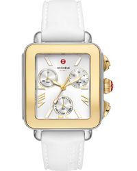 Michele - Deco Sport Chronograph Silicone Strap Watch, 36Mm - Lyst