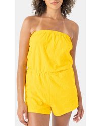 Roxy - Special Feeling Strapless Cover-Up Romper - Lyst