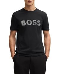 BOSS - Glamping Logo Graphic T-Shirt - Lyst