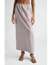Saks Potts - Livia Sequin Stripe Cotton Skirt - Lyst