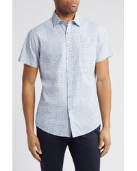 Rodd & Gunn - Glenariffe Sports Fit Foulard Print Short Sleeve Cotton Button-up Shirt - Lyst