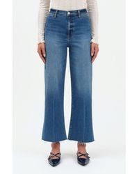DAZE - Pleaser High Waist Raw Hem Crop Jeans - Lyst