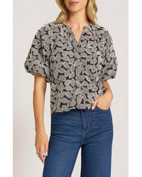 Matty M - Irie Embroidered Leaf Top - Lyst